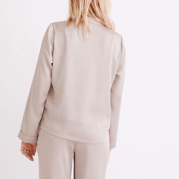Madewell Night Stars Satin Bedtime Long-Sleeve Pajama Top - Picture 3 of 11